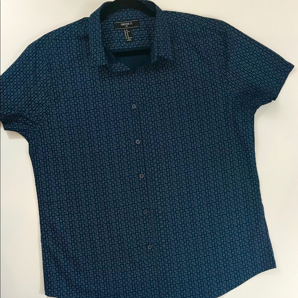 Forever 21 Men's Shirt Short Sleeve Button Down